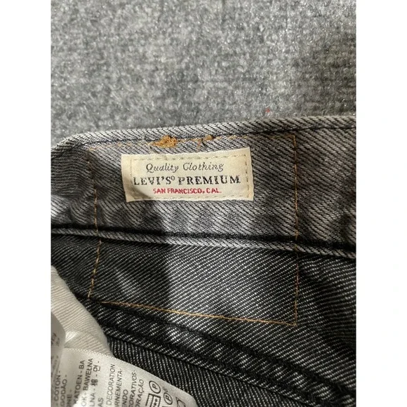 Levis 501 93 Jeans Mens 30x32 Gray Levi's Premium Button Fly Denim Straight Leg - Picture 4 of 12